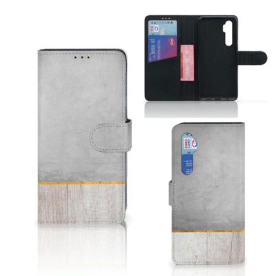 Xiaomi Mi Note 10 Lite | Book Style Case | Wood Concrete Xiaomi Mi Note 10 Lite | Book Style Case | Wood Concrete