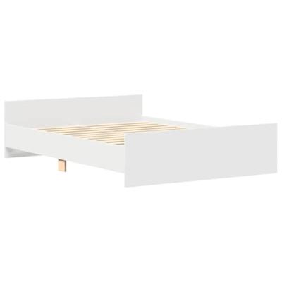 Bedframe met hoofd- en voeteneinde wit 150x200 cm