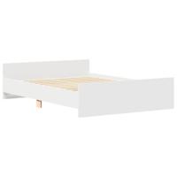 Bedframe met hoofd- en voeteneinde wit 135x190 cm - thumbnail
