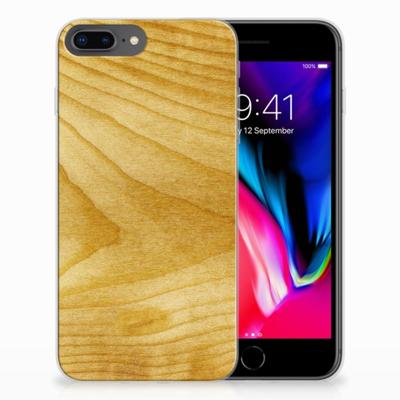 Apple iPhone 7 Plus | 8 Plus | Bumper Hoesje | Licht Hout