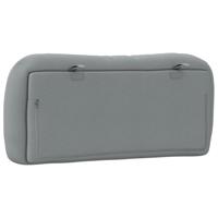 Hoofdbordkussen 90 cm stof lichtgrijs - thumbnail