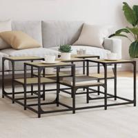 Salontafel 91x91x40 cm bewerkt hout sonoma eikenkleurig - thumbnail