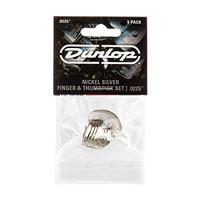Dunlop 33P020 Nickel Silver Finger & Thumbpicks set vinger- en duimplectrums, 0.020-0.025 inch - thumbnail