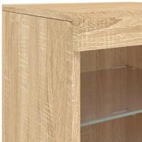 Dressoir met LED-verlichting 41x37x67 cm sonoma eikenkleurig - thumbnail