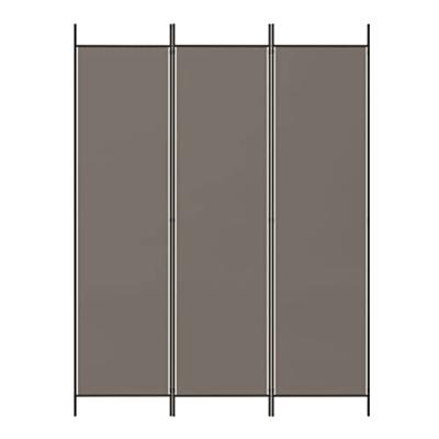 Kamerscherm met 3 panelen 150x200 cm stof antracietkleurig