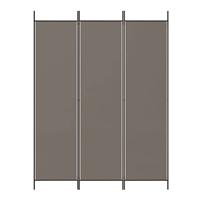 Kamerscherm met 3 panelen 150x200 cm stof antracietkleurig - thumbnail