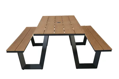 Vita Massa rechthoekige picknicktafel XL - zwart | Pre-order
