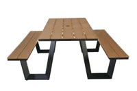 Vita Massa rechthoekige picknicktafel XL - zwart | Pre-order - thumbnail