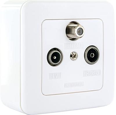 Schwaiger DSE950531 Antennedoos TV, Satelliet, FM Opbouw (op muur) Enkele aansluitdoos Schwaiger DSE950531 Antennedoos TV, Satelliet, FM Opbouw (op muur) Enkele aansluitdoos