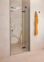 Ben Vivid draaideur voor nis rechts incl. antikalk 90x200cm mat zwart - thumbnail