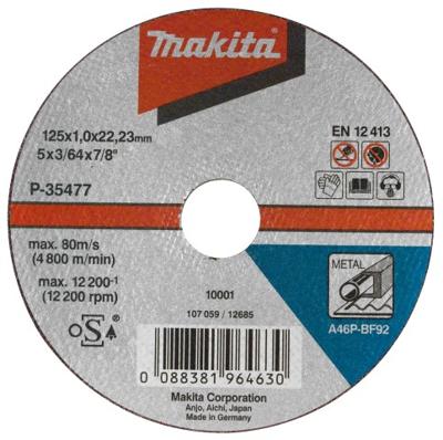 Makita B-35134 Doorslijpschijf 125x22,23x1,6mm staal VE=10