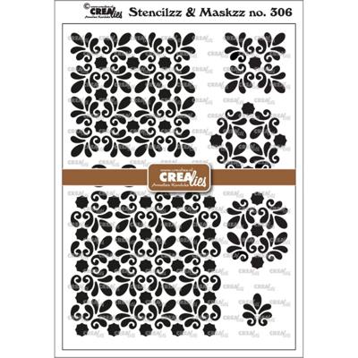 Crealies • stencilzz & maskzz nr.306 amber partial design