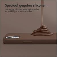 Accezz Liquid Silicone Backcover met MagSafe voor Samsung Galaxy S25 Ultra Telefoonhoesje Bruin - thumbnail