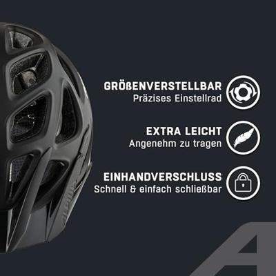 Olympic Sportswear Alpina sports mtb helm mythos reflective 52-57 zwart
