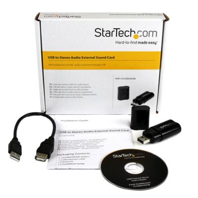 Externe Geluidskaart USB Startech ICUSBAUDIOB Zwart - thumbnail