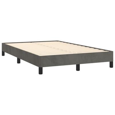 Boxspring met matras fluweel donkergrijs 120x190 cm