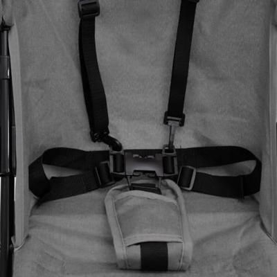 VidaXL Kinderbuggy staal lichtgrijs en zwart