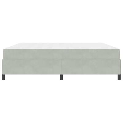 Bedframe Lichtgrijs, grijs en wit 200 x 200 cm Fluweel