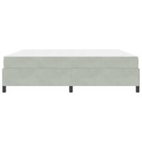 Bedframe Lichtgrijs, grijs en wit 200 x 200 cm Fluweel - thumbnail