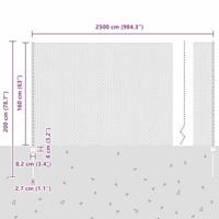 VidaXL Hek met paal zilver 1,6 x 25 m staal - thumbnail