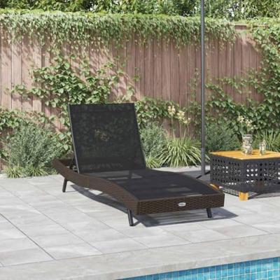 Ligstoel 197 x 70 x 82 cm poly rattan