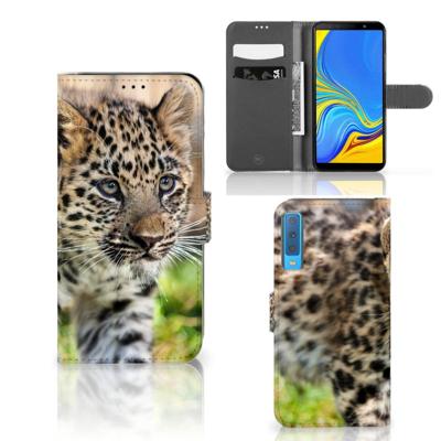 Samsung Galaxy A7 (2018) | Telefoonhoesje | Met pasjeshouder | Baby Luipaard Samsung Galaxy A7 (2018) | Telefoonhoesje | Met pasjeshouder | Baby Luipaard