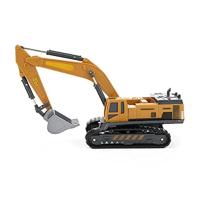 Metal World Graafmachine met Rupsbanden 1:55 Geel/Zwart - thumbnail
