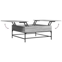 Salontafel 95x95x45 cm bewerkt hout en metaal grijs sonoma - thumbnail