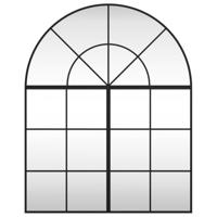 VidaXL Wandspiegel boog 80x100 cm ijzer zwart - thumbnail