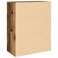 Dressoir 60x30x75 cm bewerkt hout oud houtkleurig - thumbnail