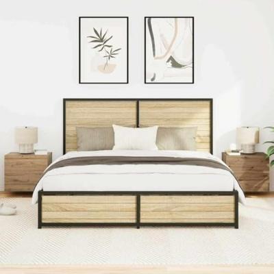 Nachtkastje 2 pcs Artisan Eiken 50 x 39 x 41 cm Bewerkt hout