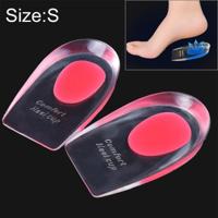 1 paar vrouwen silicone gel comfort hiel cups pads halve pads grootte: S (roze) - thumbnail