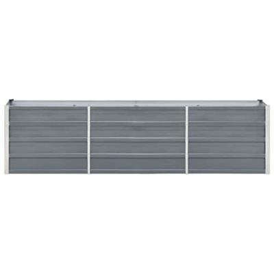 VidaXL Plantenbak verhoogd 240x40x45 cm gegalvaniseerd staal grijs VidaXL Plantenbak verhoogd 240x40x45 cm gegalvaniseerd staal grijs