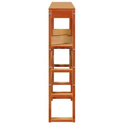 Hoofdbord met schappen 160 cm massief grenenhout wasbruin Hoofdbord met schappen 160 cm massief grenenhout wasbruin