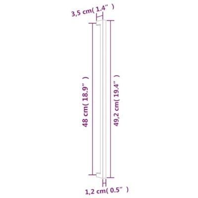 VidaXL Handvatten 10 st 480 mm roestvrij staal zilverkleurig VidaXL Handvatten 10 st 480 mm roestvrij staal zilverkleurig