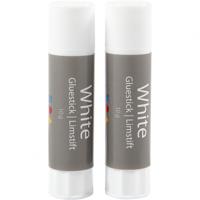 Creativ Company Witte lijmstift, rond, 10 gr, 2 stuk/ 1 doos - thumbnail