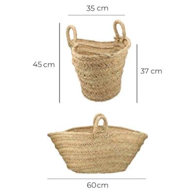 Mand voor hout EDM Esparto 60 x 35 x 45 cm 60 x 45 x 35 cm Ovaal