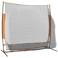 VidaXL Golftrainingsnet 215x107x216 cm polyester zwart en oranje - thumbnail