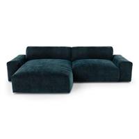 Sofa linker hoek pauw blauw fluweel 310cm - thumbnail