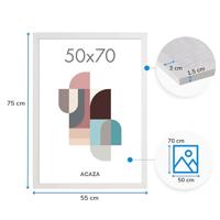 Fotokader - 50x70cm - MDF hout - Wit - thumbnail