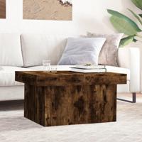Salontafel 100x55x40 cm bewerkt hout gerookt eikenkleurig - thumbnail