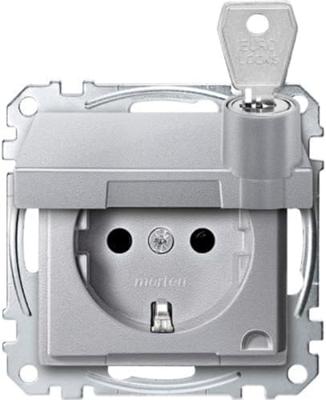 Merten MEG2315-0460 Wandcontactdoos System M Aluminium 1 stuk(s)