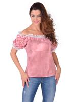 Bloes schouder vrij rood-wit - thumbnail