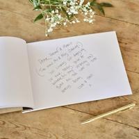 Ginger Ray gastenboek hout 26 cm | 5 stuks - thumbnail