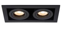 Lucide CHIMNEY - Inbouwspot - 2xGU10 - Zwart - thumbnail