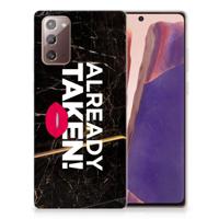 Samsung Note 20 | Siliconen hoesje | met naam Already Taken Black - thumbnail