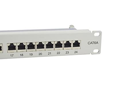 Equip 326525 24-poorts CAT.6A geschorst patch-paneel, lichtgrijs