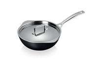 Le Creuset Wokpan met schenktuiten + Deksel - Les Forgées TNS - ø 24 cm / 2.8 liter - standaard anti-aanbaklaag - thumbnail