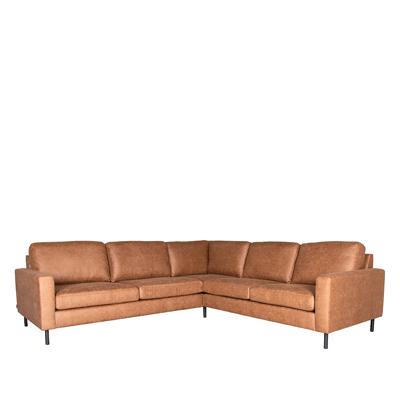 LABEL51 Hoekbank Genua - Cognac - Microfiber - 2-Zits + Hoek + 2-Zits LABEL51 Hoekbank Genua - Cognac - Microfiber - 2-Zits + Hoek + 2-Zits