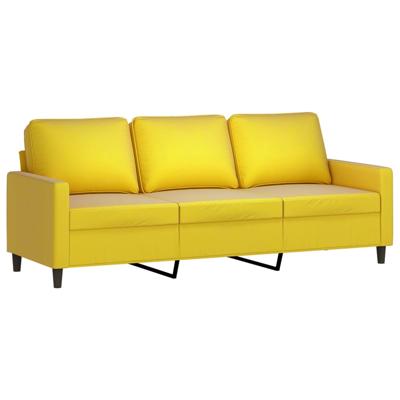 4-delige Loungeset met kussens fluweel geel - thumbnail